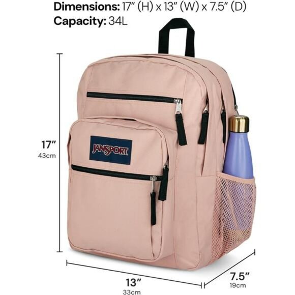 Laptop Backpack Red Multi 15 Inch Sleeve School Bag with Compartments Pockets 3 - Picture 3 of 7